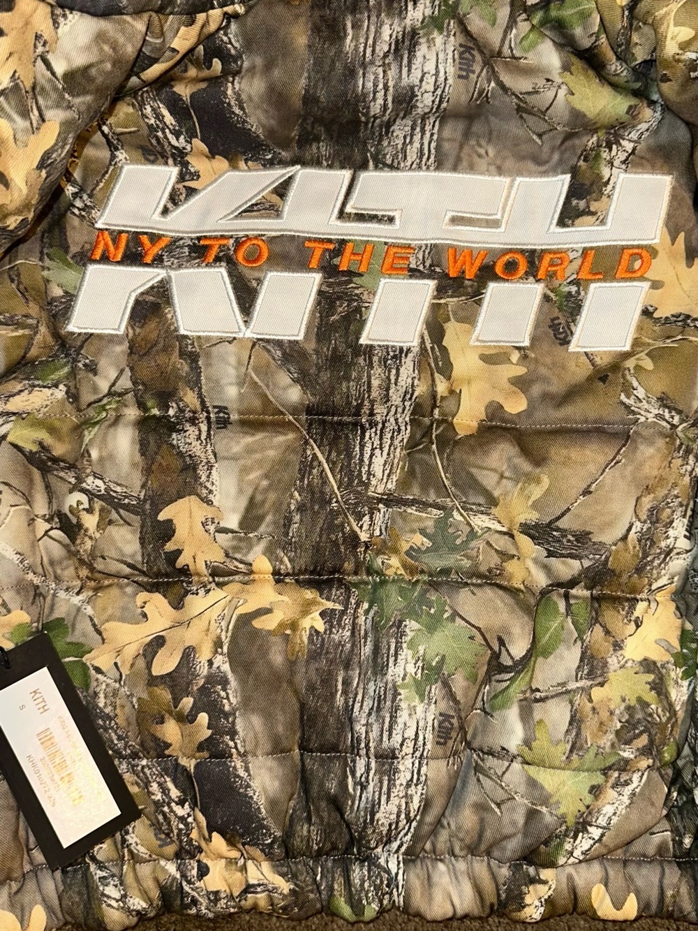 Kith Kids Bright Orange Reversible Puffer Vest with Camo Lining - Picture 8 of 12